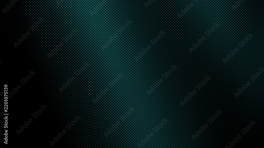 Fototapeta premium Abstract elegant glassmorphism with teal tiny glass texture on dark background