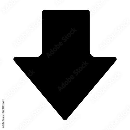 Down Arrow Vector Vector Glyph Icon Design