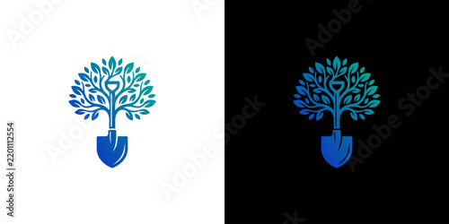 Tree of Life Logo with Shovel Element