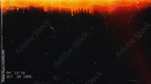 Retro 1980s vhs tape overlay with film grain