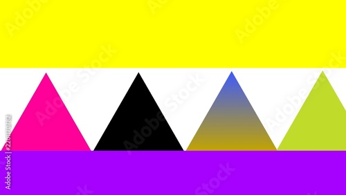 Abstract Colorful Geometric Triangles and Horizontal Blocks Background