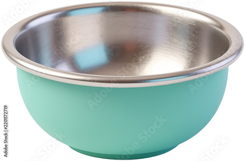A mint green stainless steel mixing bowl used for food preparation baking and kitchen cooking tasks