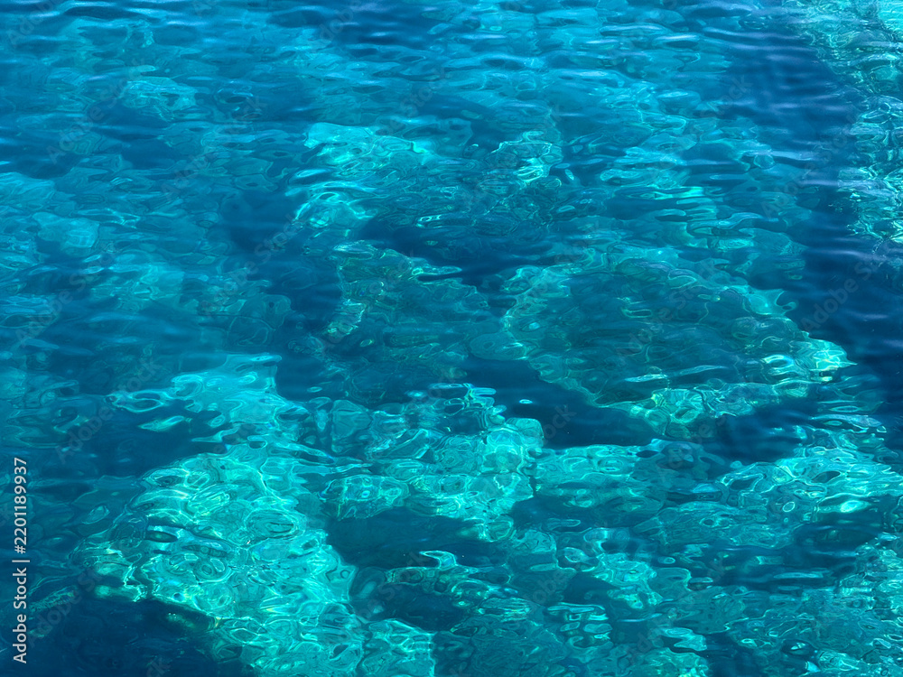 Fototapeta premium Blue azure ocean clear water background