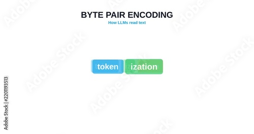 Bpe Tokenization Technology Concept Animation