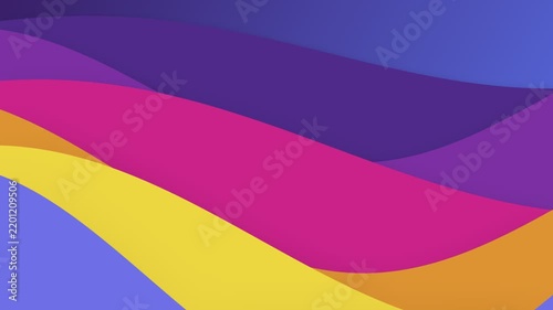 Colorful paper waves flow across the frame in a seamless looping animation flowing motion animation loop