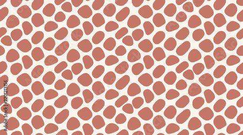 Seamless pattern of organic brown spots on neutral background