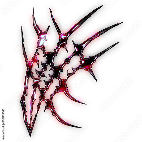 Gothic Sigil Chrome Vibrant and Dark Highlight