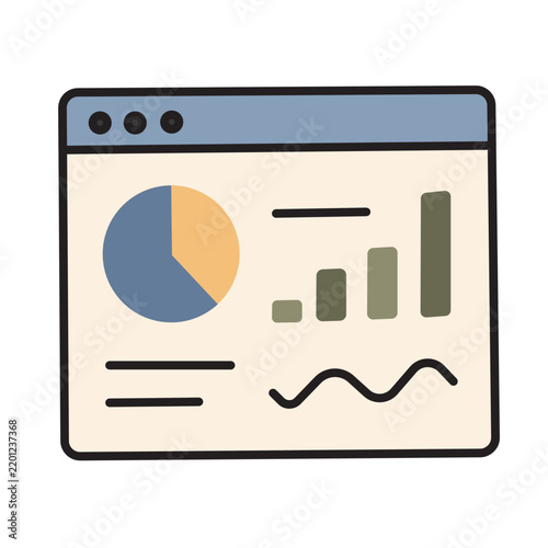 Dashboard Analytics Displaying Pie Chart and Bar Graph