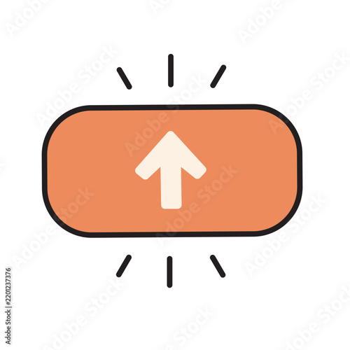 Upload Button Icon with Arrow