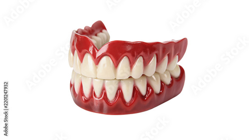 Принти на полотні Funny chattering teeth wind up toy isolated on transparent background