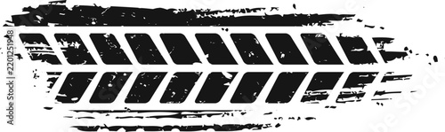 Tire track pattern. Vector grunge automotive tread imprint.