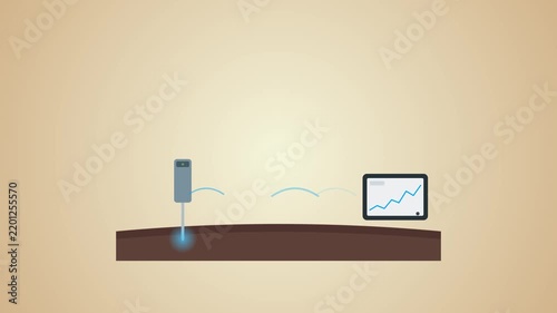 Smart Agricultural Soil Moisture Sensor Monitoring System with Data Transmission to Handheld Tablet