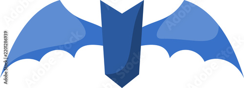 Blue bat wing flying halloween icon PNG