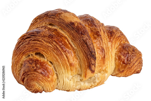 Fotografie Golden Brown Flaky French Croissant