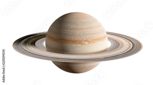 Saturn planet with detailed rings and gaseous atmosphere