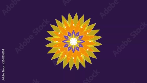 Modern Diwali Mandala Animation with Geometric Floral Motion Graphics