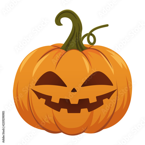 Spooky jack o lantern illustration on transparent background