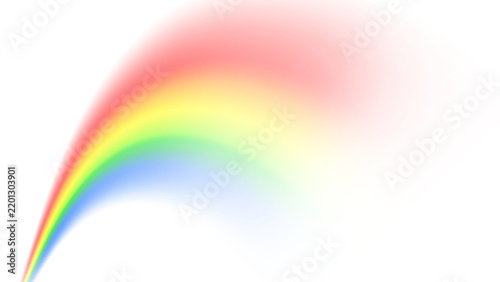 Realistic Broad Soft-Focus Rainbow Light Trail Segment Isolated on Transparent Background for Natural Sky Weather Effects and Digital Art Overlays.png