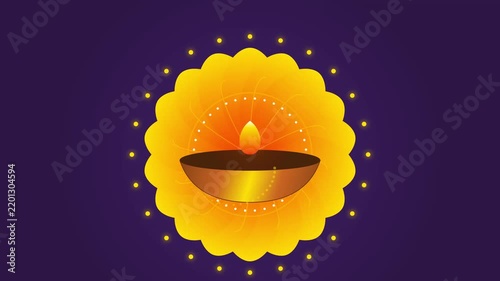 Glowing Diya Oil Lamps Symphony of Light on Artistic Canvas Background for Diwali Festival