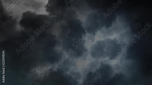 Ominous Storm Clouds Rolling Across the Night Sky