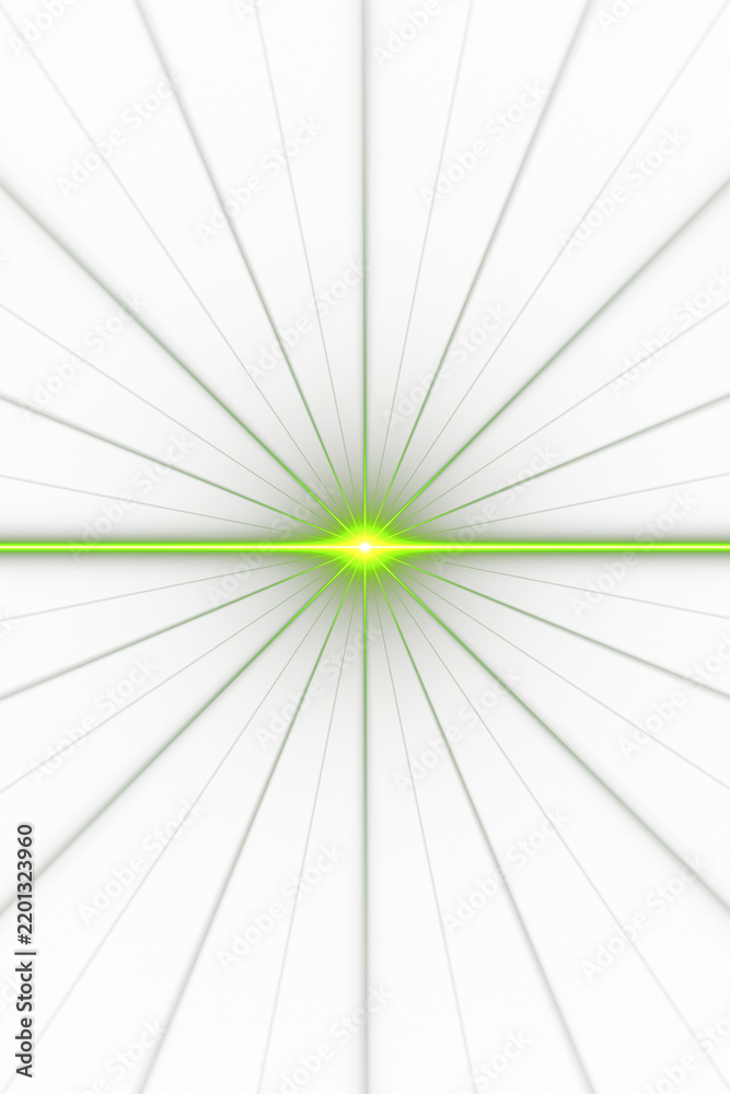 Fototapeta premium Abstract Green Tunnel Background with Dynamic Light Rays, Fractal Lines, Starburst Pattern, Futuristic Vector Design and Modern Digital Technology Wallpaper
