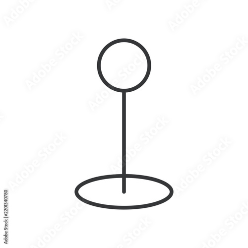 Pin Marker Icon. Editable stroke. Vector illustration