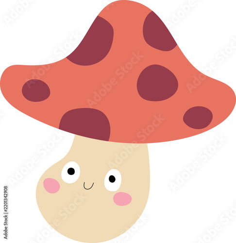 cute autumn mushroom 