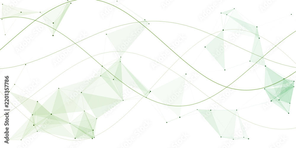 Abstract green geometric plexus mesh network background Stock Vector ...