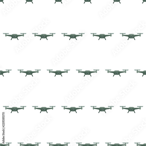 Seamless pattern with defense forces military drone icons, ideal for tech, defense, gaming and army-themed textiles, branding and packaging design.