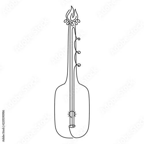 Traditional Chinese instrument white background.