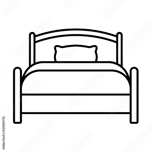 Plakat bed with pillows