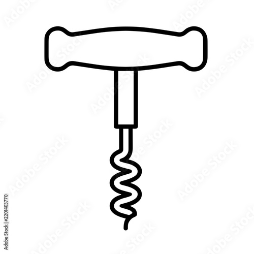 Plakat corkscrew on white background