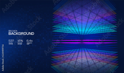 Background data abstract with ai stack blue and green 3d big. Business digital information with tech technology artificial and bg center cyber. Dot network background with scientific workflow ai.