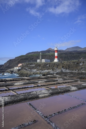 Salt flats and lighthouses of, Fuencaliente, La Palma, Spain