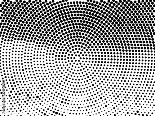 Abstract halftone pattern vector background with radial dots