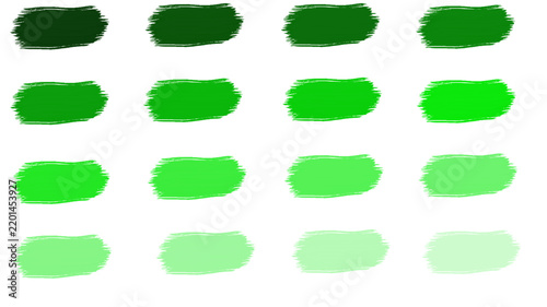 Abstract blue paint brush set