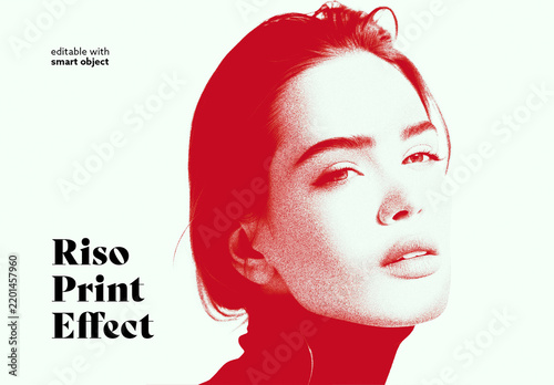 Riso Print Photo Effect