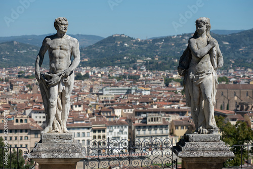 The statues of Hercules and Venus by Orazio Marinali, created between the late 16th and early 17th centuries.