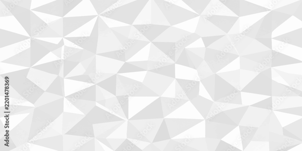 Obraz premium Abstract Geometric Triangle Background with Gray Polygonal Origami Shapes, 3D Mosaic Pattern, Light Paper Texture and Modern Seamless Vector Wallpaper Design