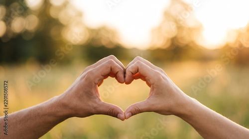 Hands Forming a Heart Shape, Love, Care and Support Concept on Clean Background