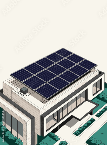 solar panels on a roof