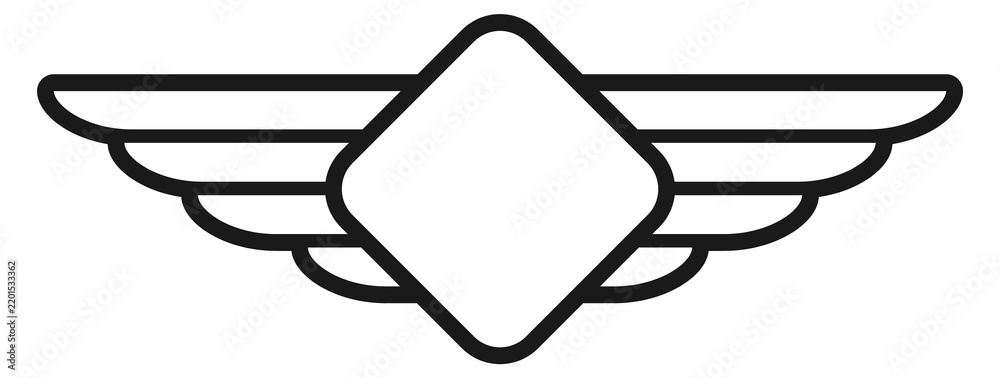 Obraz premium Army force insignia. Honor badge linear template