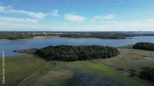 Aerial View of Lammassaari Island, Helsinki, Finland