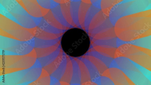 Abstract spinning tunnel motion graphic background 4K