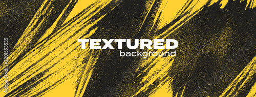 Abstract halftone background with grainy bold brush strokes. Thick zigzag curved lines with grunge stippling effect. Trendy photocopy distress dotted texture for banner, poster, wallpaper