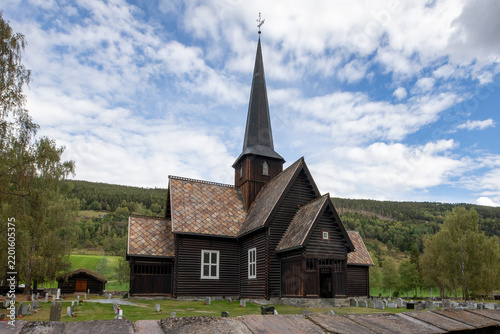 Historic Heidal Church in the Gudbrandsdalen Valley, Norway