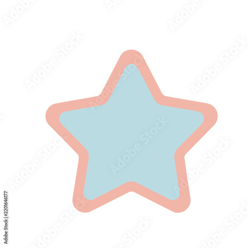 Stylized star shape with peach outline