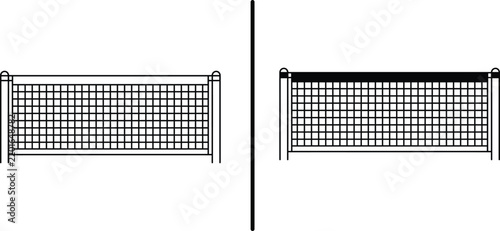 Sports net outline vector illustration
