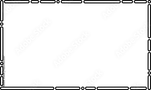 Obraz w ramie Doodle Rectangle Frame, Minimal hand drawn square arch and rectangle shapes