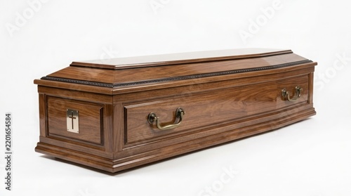 An antique wooden coffin a detailed examination of victorian era burial practices and symbolism in mourning rituals